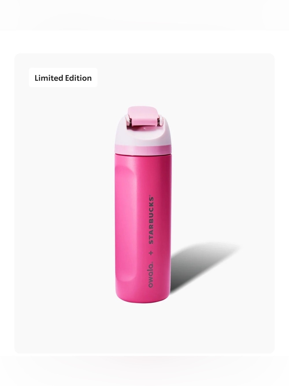 Owala + Starbucks 24oz. Pink Stainless Steel Water Bottle
